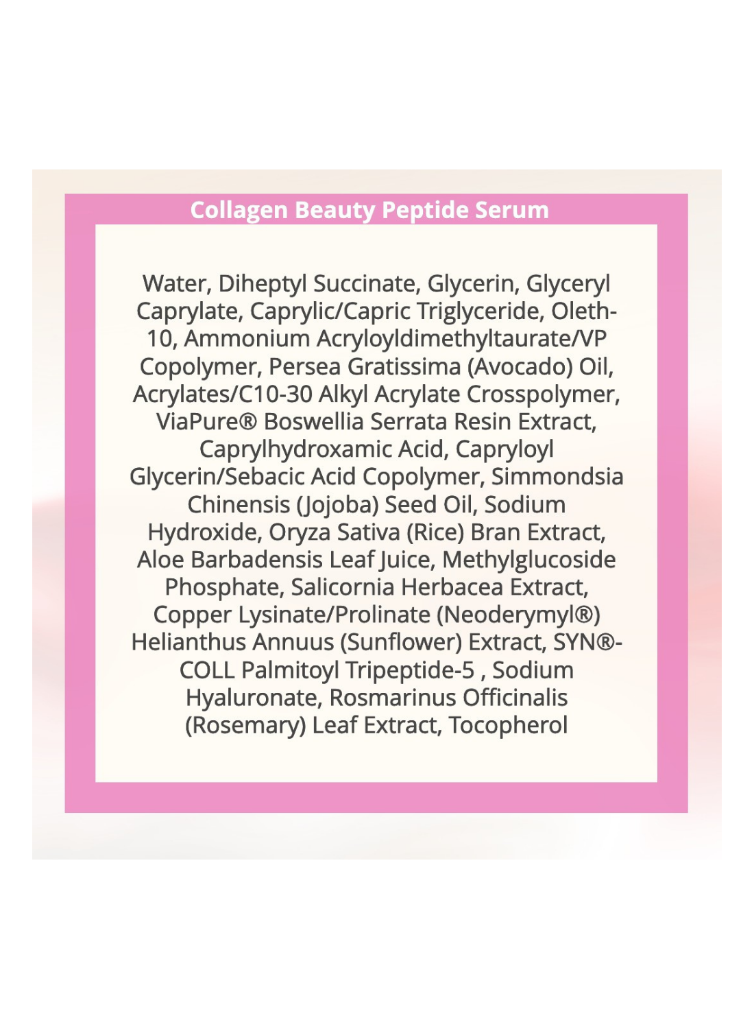 Collagen Beauty Peptide Serum 10ml - Suzy Cohen