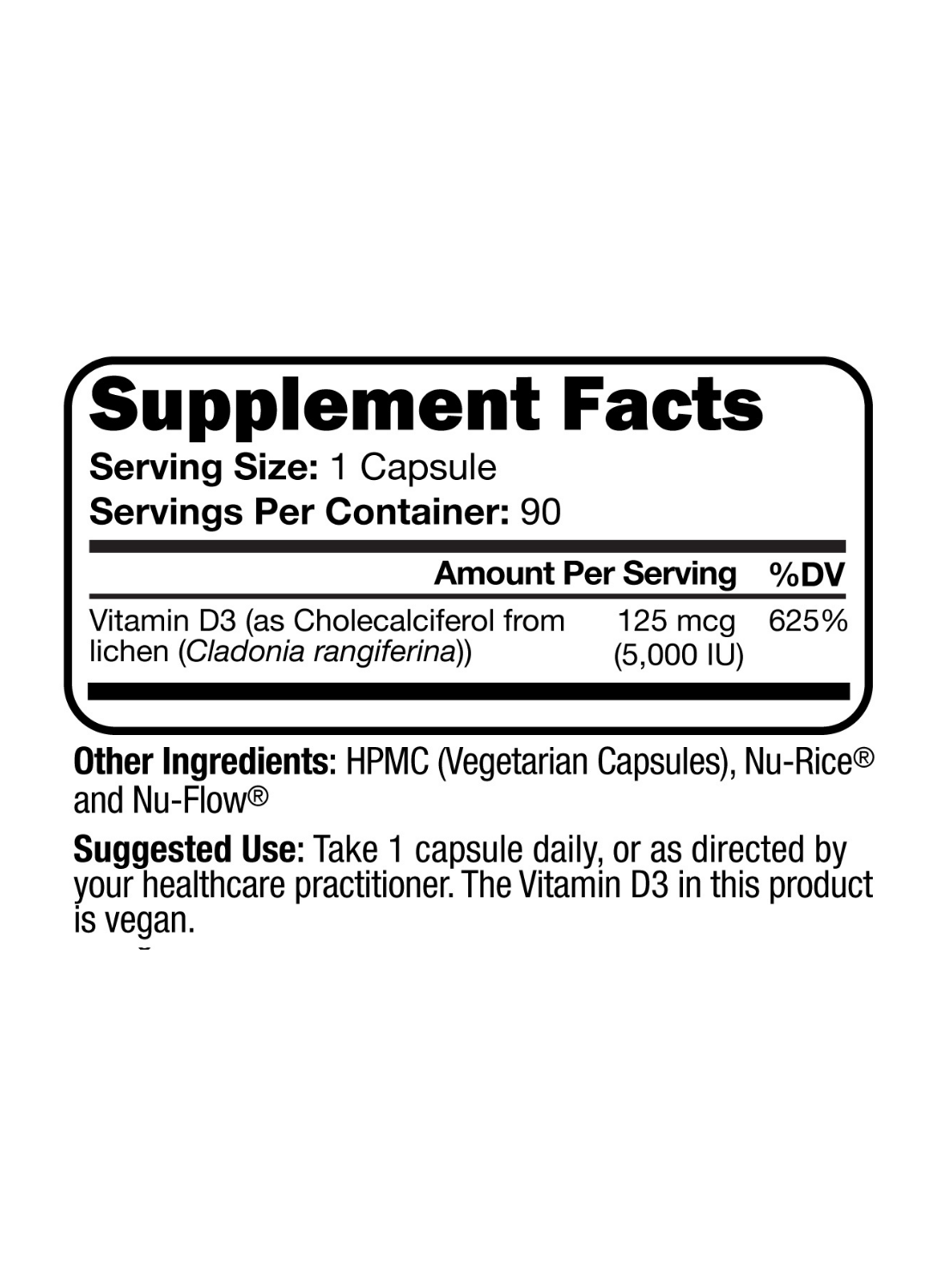 Vitamin D3 - Plant Derived 90 Capsules - Suzy Cohen